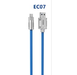 Yookie 1M data _ Charging Cable EC07 silicon cable Micro 3.1A blue